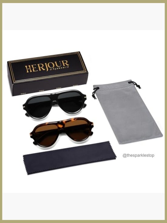 Polarized Aviator Sunglasses with UV Protection, Plastic Frame